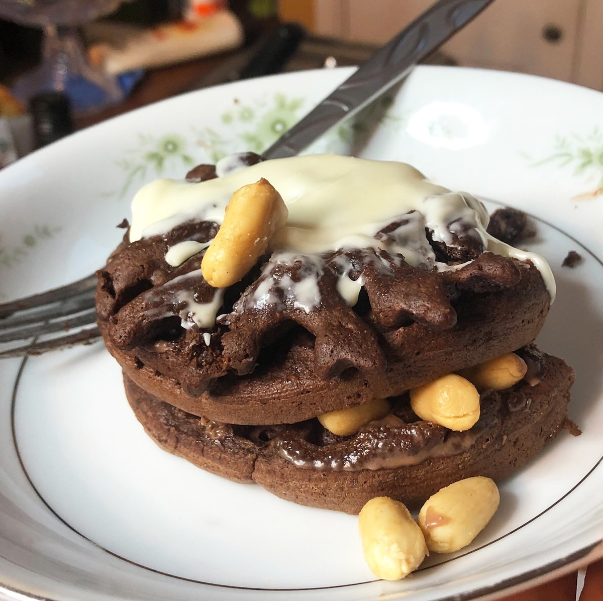 Salted Caramel Chocolate Chaffle